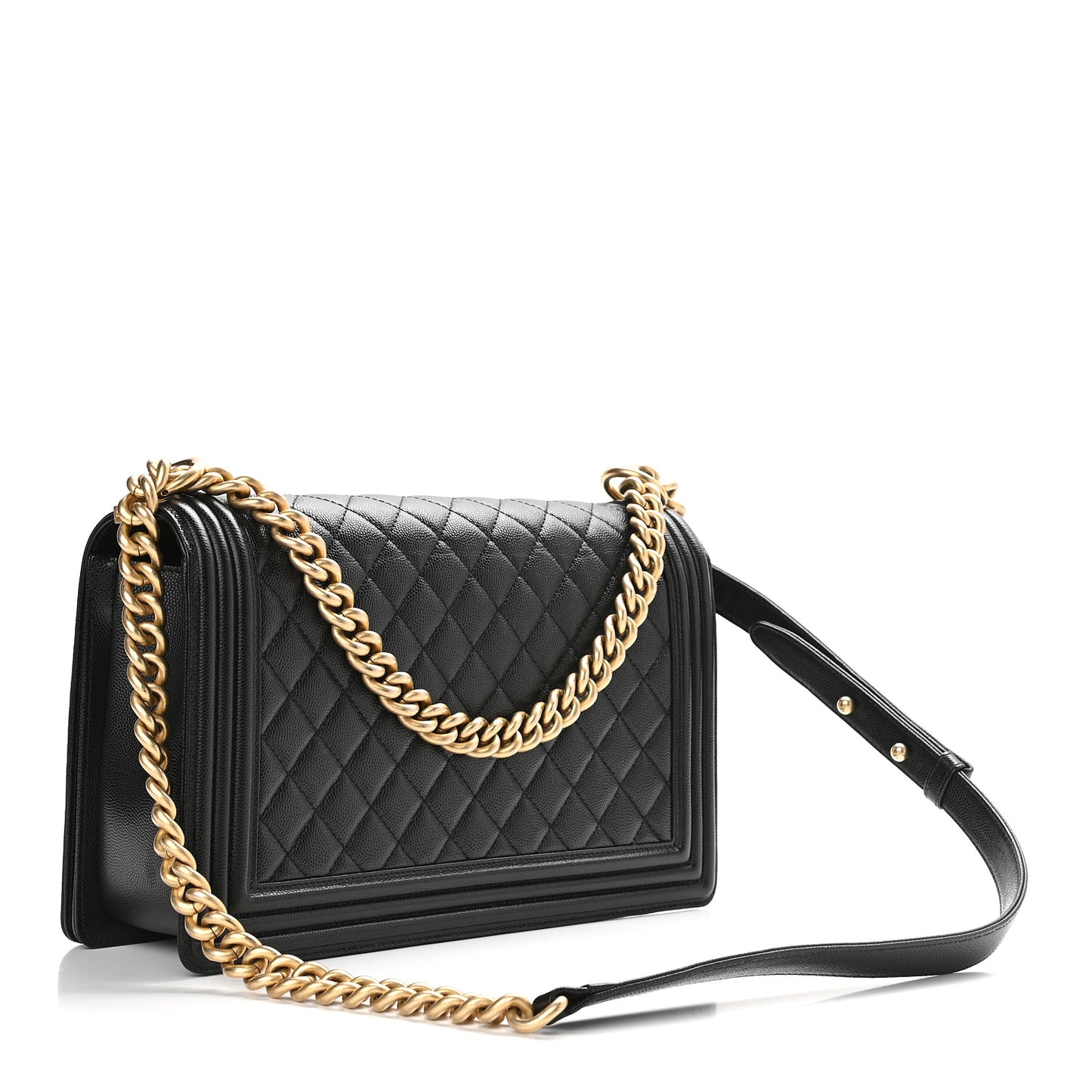 Caviar Quilted New Medium Boy Flap Black