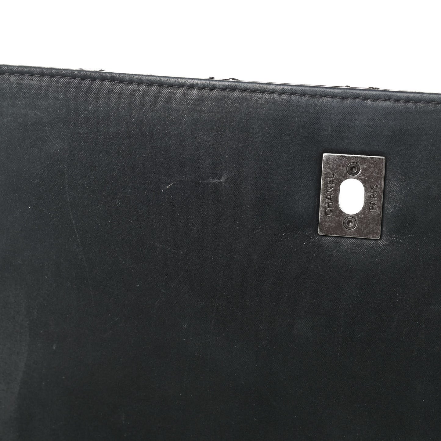Glazed Calfskin Quilted Medium Day Trip Flap Black