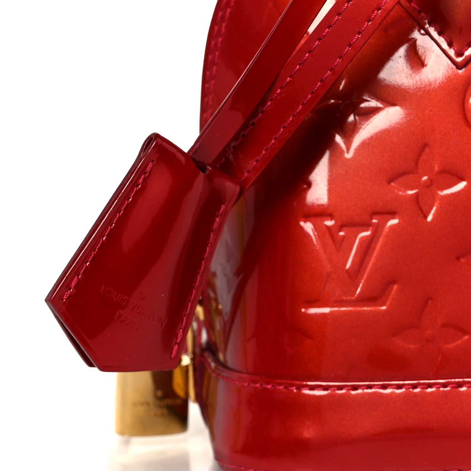 Louis Vuitton Vernis Alma BB Pomme D'Amour 8 of 11