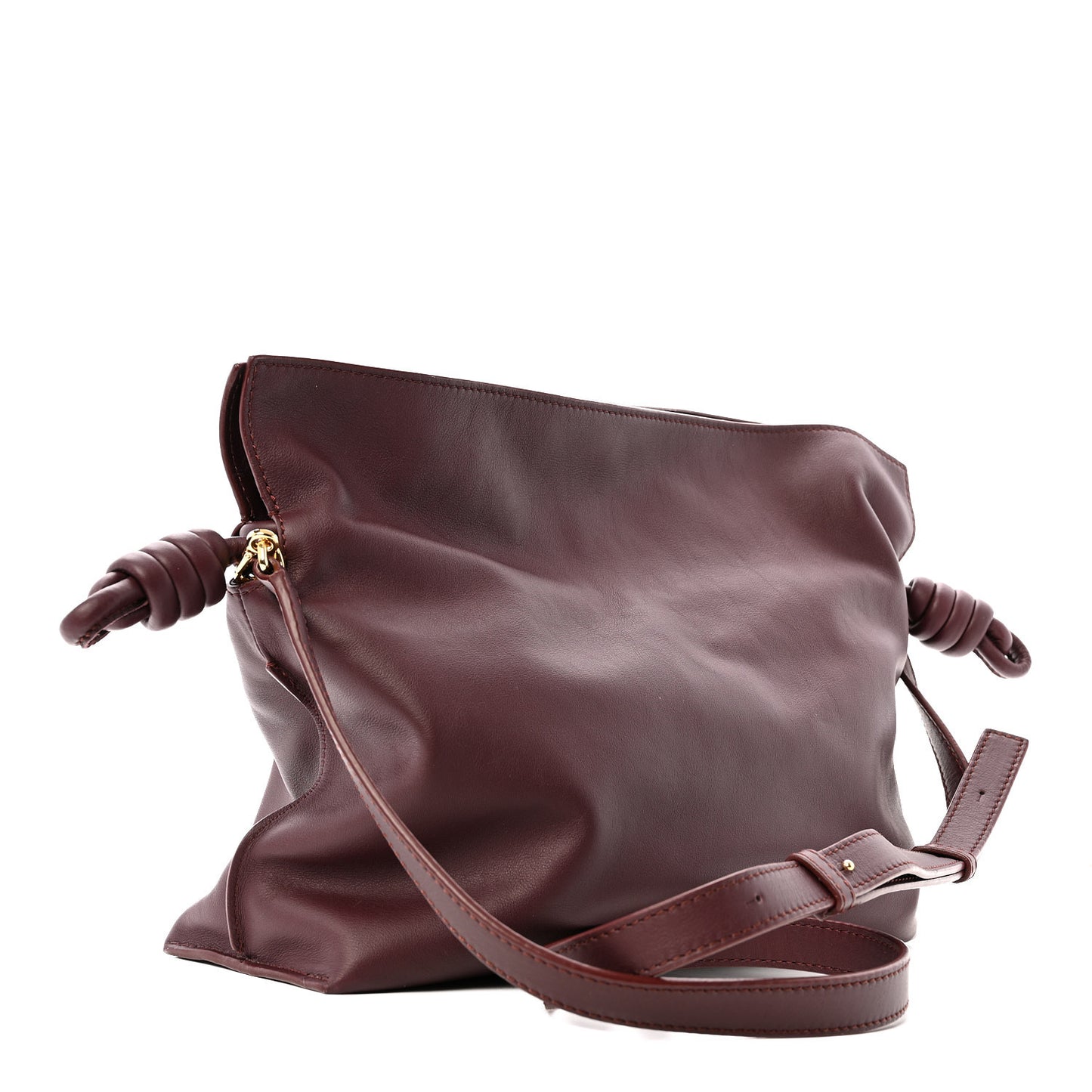 Nappa Medium Flamenco Knot Bag Dark Burgundy