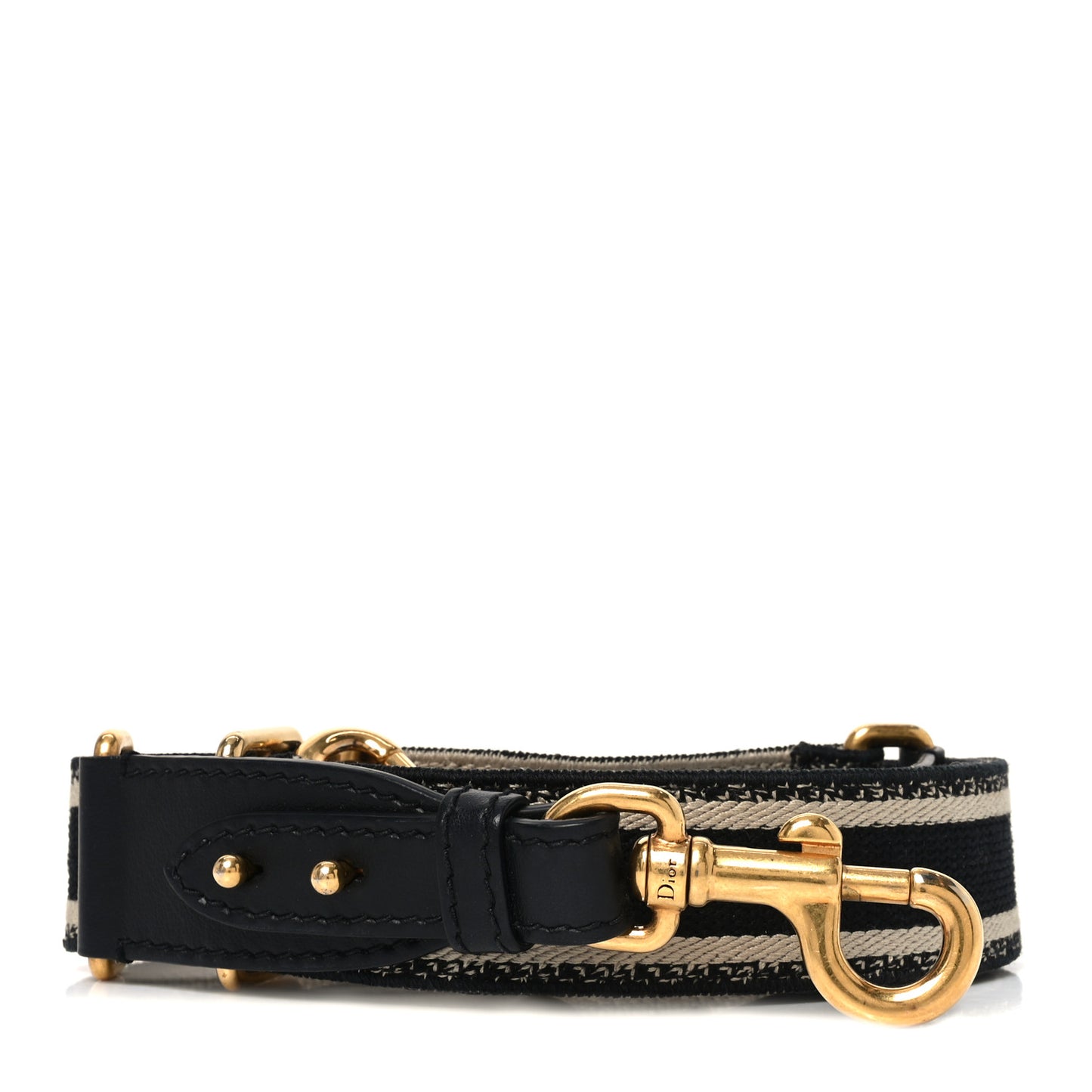 Canvas Embroidered Shoulder Strap Black