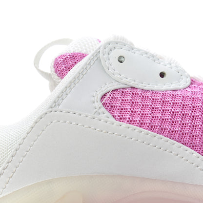 Balenciaga Fabric Mesh Clear Sole Womens Triple S Sneakers 37 White Pink 12 of 17