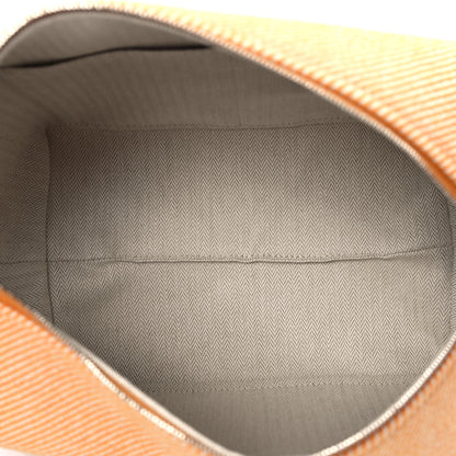 Hermes Merino Wool Large Au Carre Bride-A-Brac Pouch Fauve 5 of 9