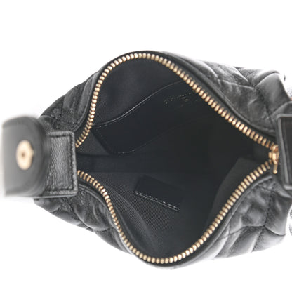 Chanel Lambskin Quilted Chain Around Pouch Hobo Black 5 of 7