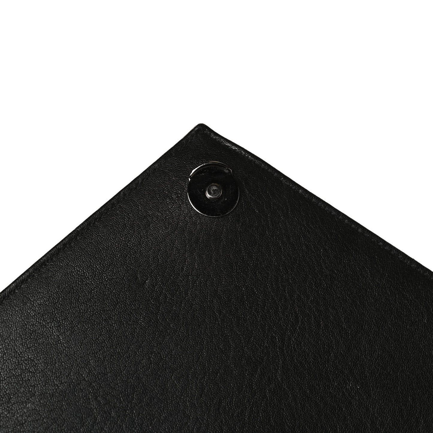 Sheepskin Matelasse Chevron Monogram Large College Satchel Black