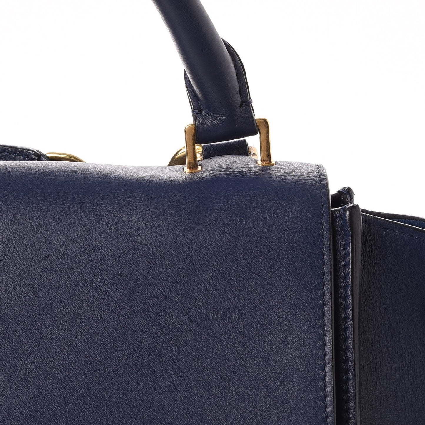 Palmelato Calfskin Medium Trapeze Ink Blue