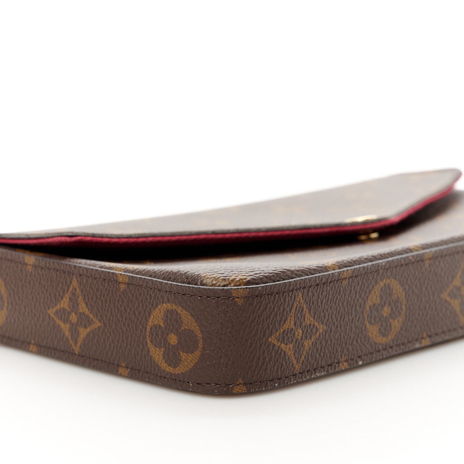Louis Vuitton Monogram Pochette Felicie Chain Wallet Fuchsia 14 of 15