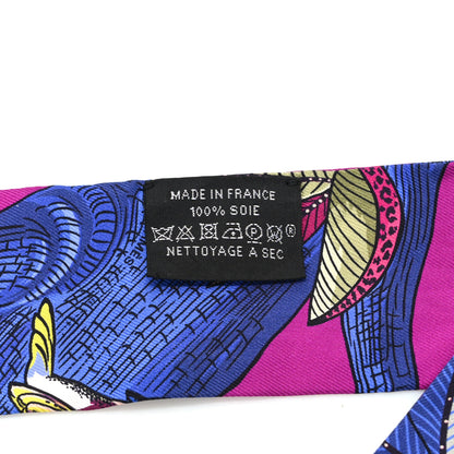 Hermes Silk Tree Of Song Twilly Fuchsia Bleu Rouge 4 of 4