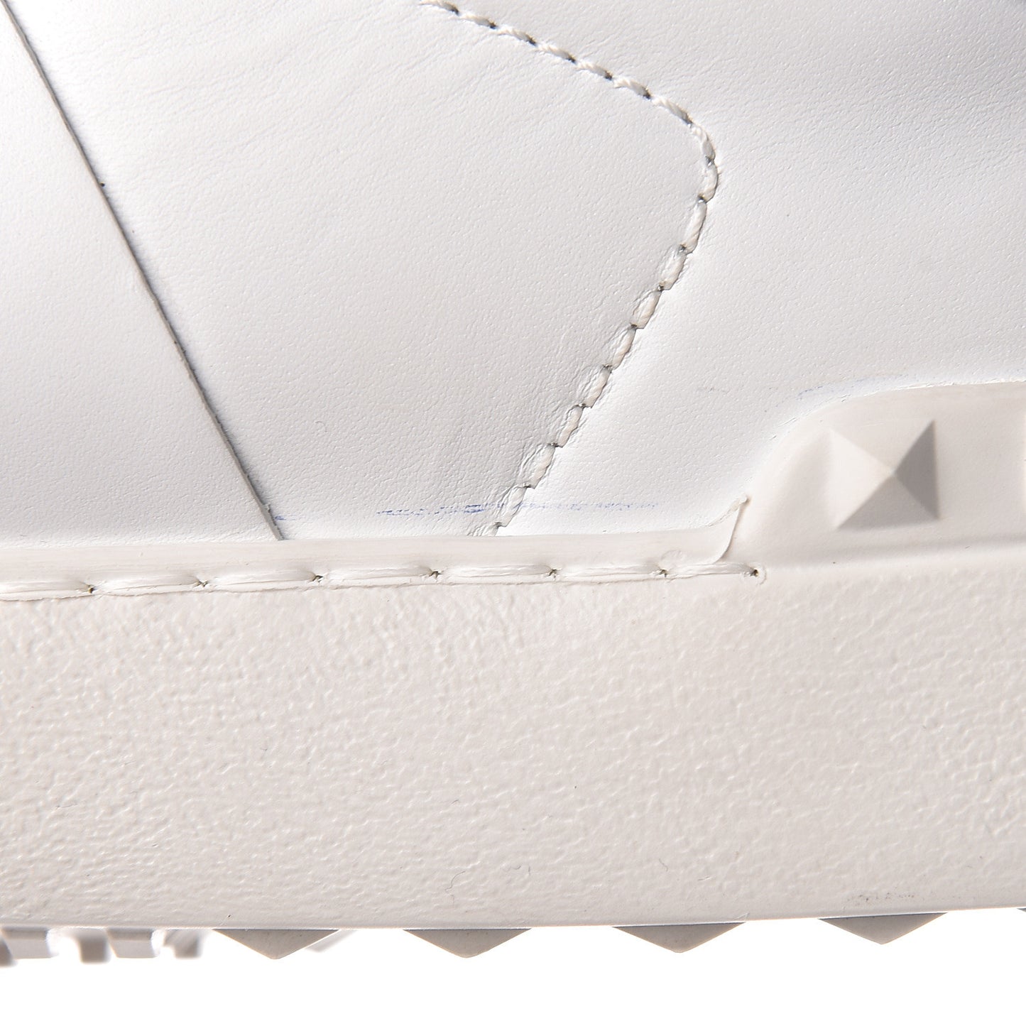Calfskin VLTN Rockstud Open Sneakers 37.5 White