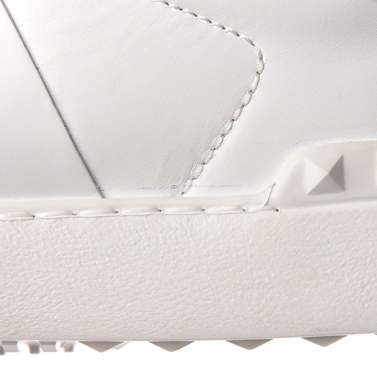 Valentino Garavani Calfskin VLTN Rockstud Open Sneakers 37.5 White 12 of 14