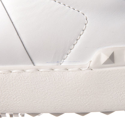 Valentino Garavani Calfskin VLTN Rockstud Open Sneakers 37.5 White 12 of 14