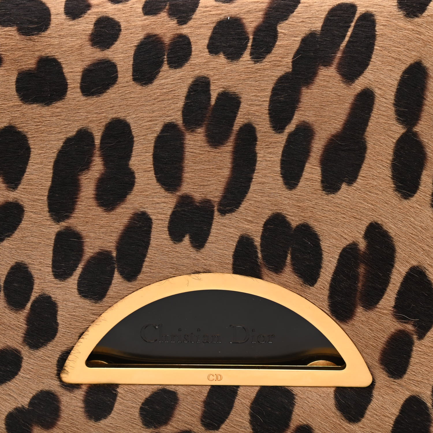Christian Dior Pony Hair Leopard Print Malice Shoulder Bag 8 of 10