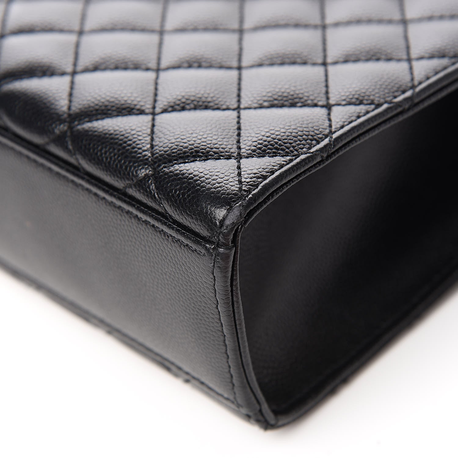 Saint Laurent Grain De Poudre Textured Mixed Matelasse Large Triquilt Monogram Monochrome Satchel Black 10 of 13