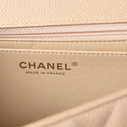 Chanel Caviar Quilted Jumbo Single Flap Beige Clair 7 of 16