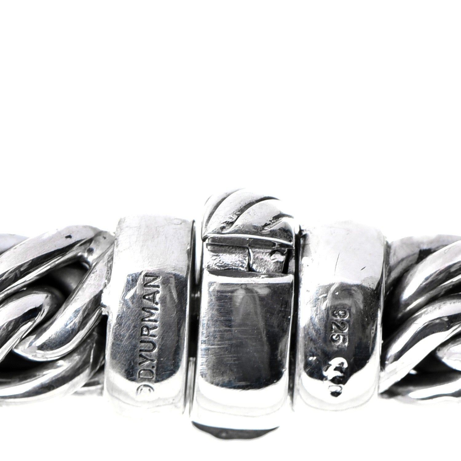 David Yurman Sterling Silver Diamond Lyrica Rope Necklace 4 of 5