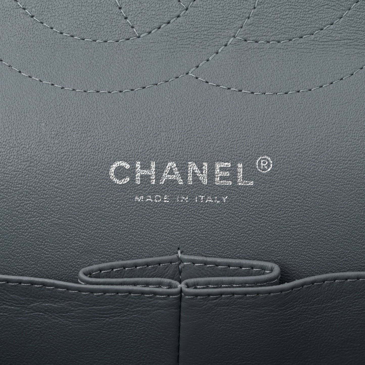 Iridescent Caviar Quilted Jumbo Double Flap Light Blue