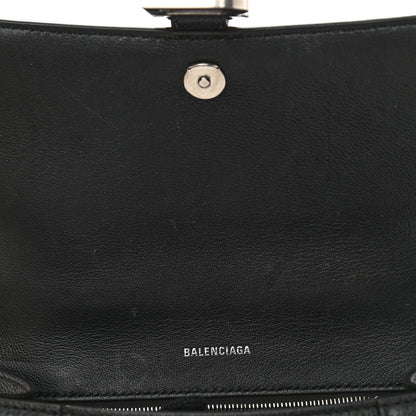 Balenciaga Grained Calfskin Small Hourglass Top Handle Bag Black 10 of 11