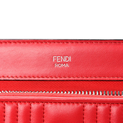 Fendi Shiny Nappa Trapuntata Small DotCom Click Chain Satchel Rojo 8 of 13