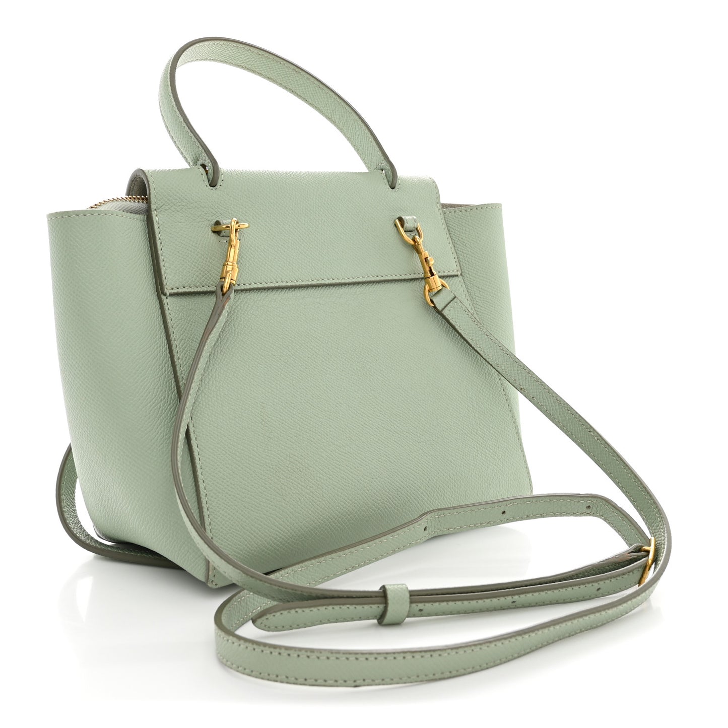Grained Calfskin Nano Belt Bag Ice Mint