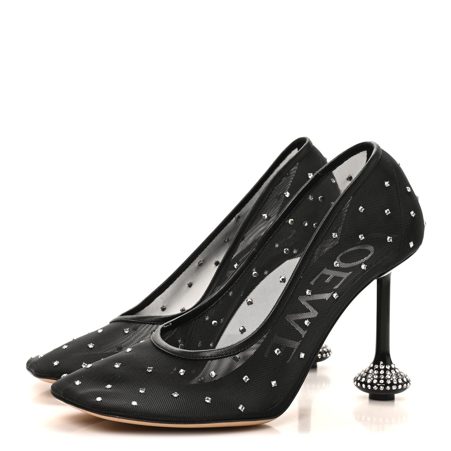 Mesh Crystal Toy 90 Pumps 39 Black