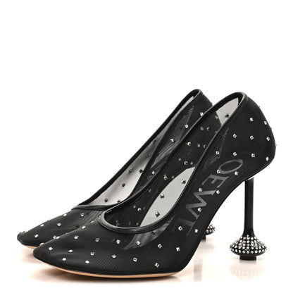 Loewe Mesh Crystal Toy 90 Pumps 39 Black 4 of 8