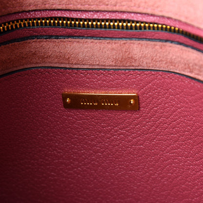 Miu Miu Goatskin Madras Tote Peonia 5 of 9