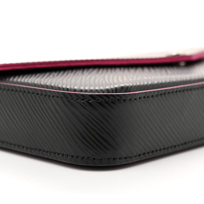 Louis Vuitton Epi Pochette Felicie Black Hot Pink 10 of 11