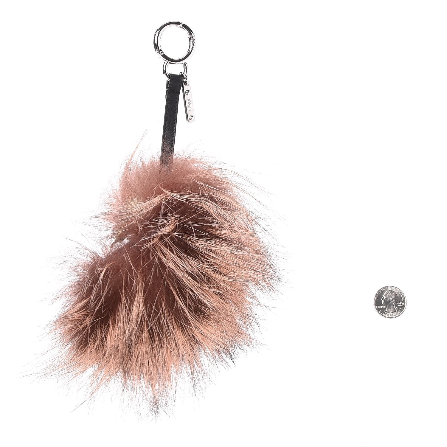 Fendi Fox Mink Rabbit Fur Vitello Flamingo Archy Monster Bag Bug Charm Cipria Multicolor Black 2 of 3