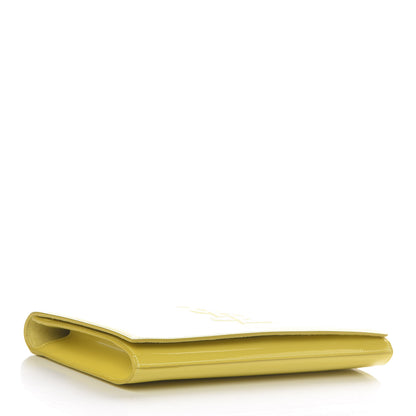 Saint Laurent Patent Calfskin Monogram Large Belle De Jour Clutch Yellow 4 of 9
