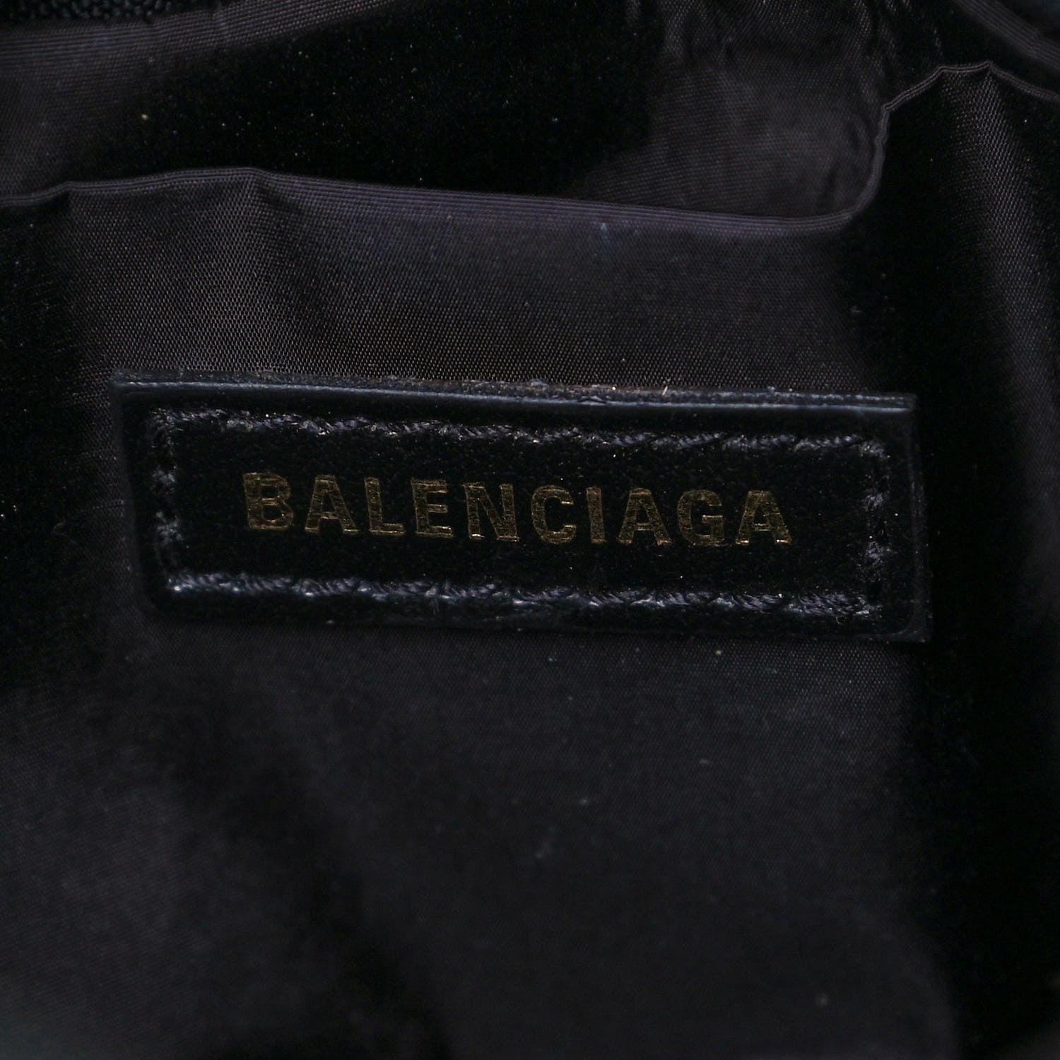 Balenciaga Recycled Sport Nylon Logo Embroidered Wheel Drawstring Bucket Bag XS Black 6 of 10
