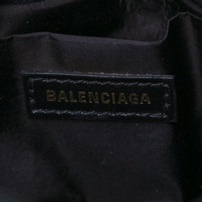 Balenciaga Recycled Sport Nylon Logo Embroidered Wheel Drawstring Bucket Bag XS Black 6 of 10