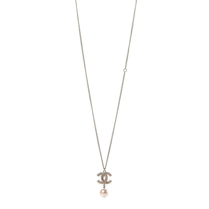 Chanel Pearl CC Drop Necklace Gold 1 of 6