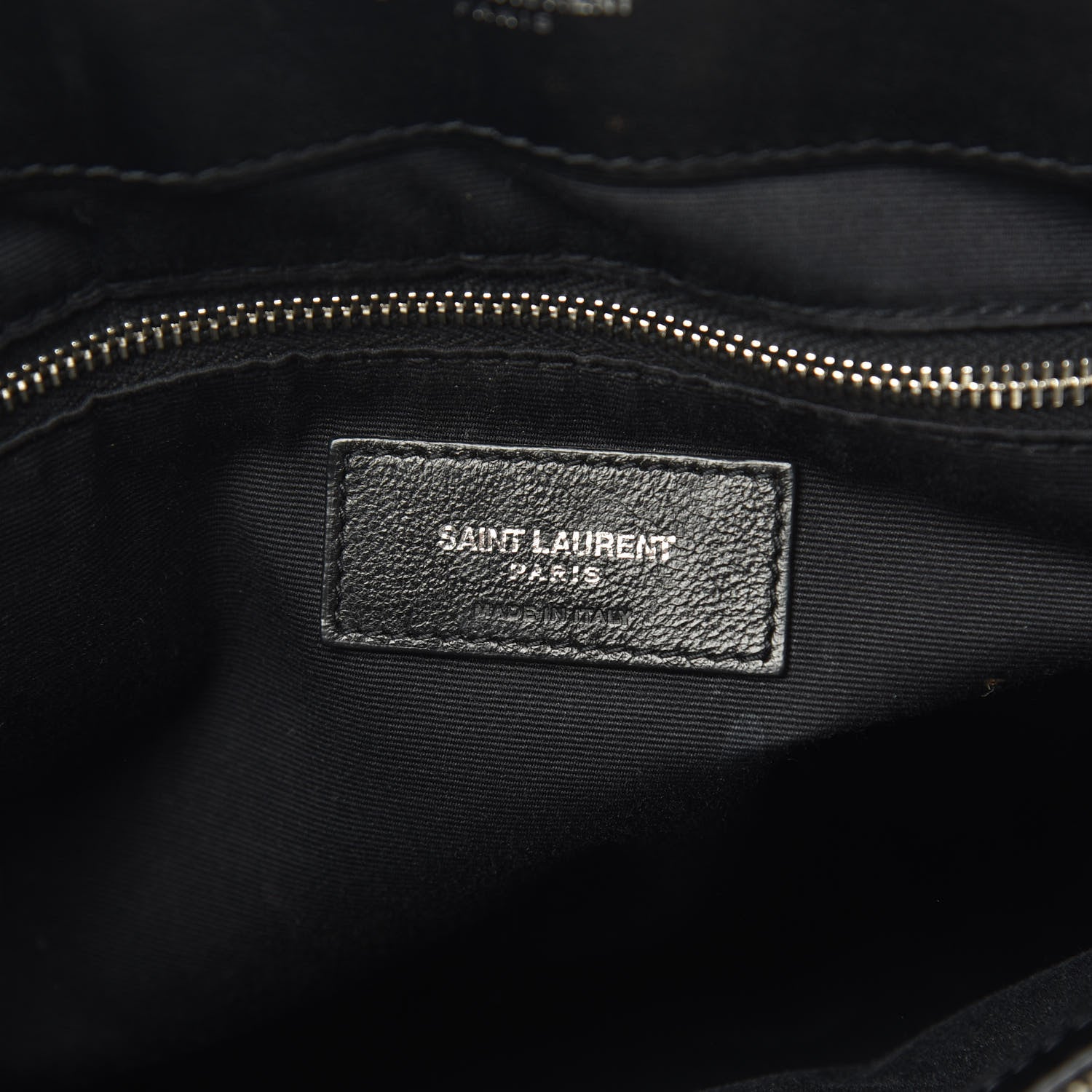 Saint Laurent Calfskin Y Quilted Monogram Large Loulou Chain Satchel Black 6 of 13