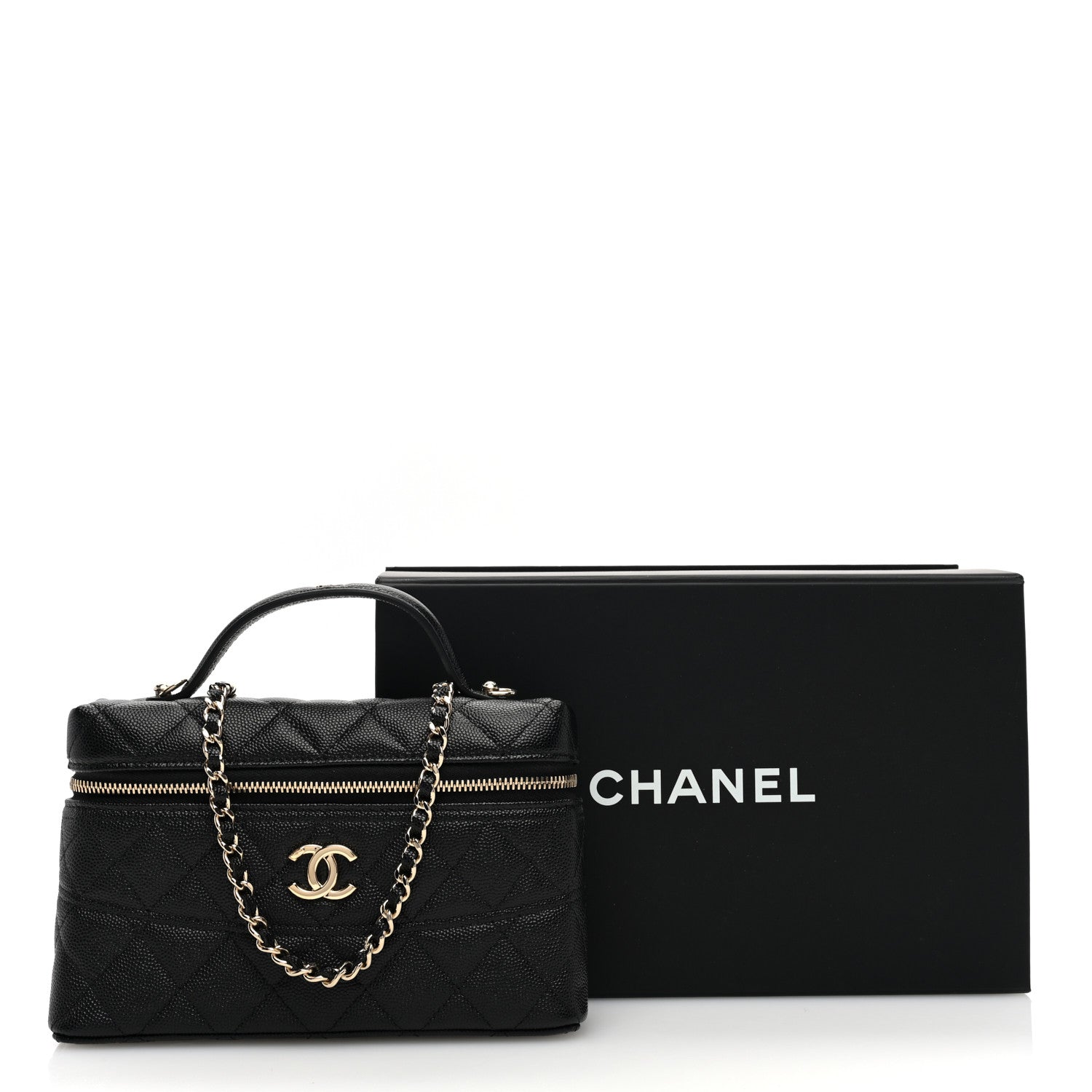Chanel Caviar Quilted Trendy Handle Slim Vanity Black 11 of 11