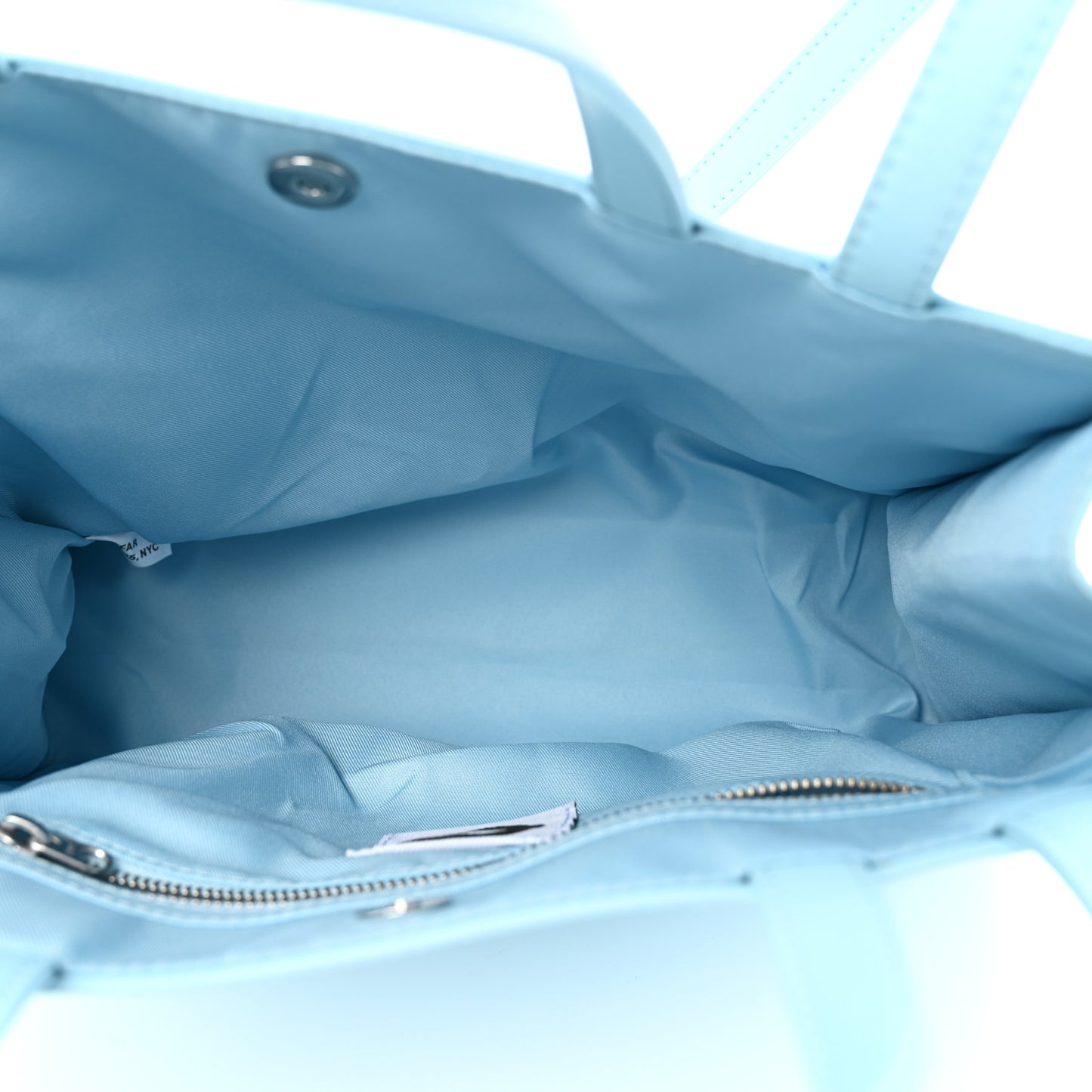 Vegan Leather Medium Shopping Bag Pool Blue