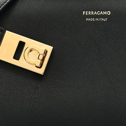 Salvatore Ferragamo Calfskin Hug Crossbody Bag Black 7 of 9