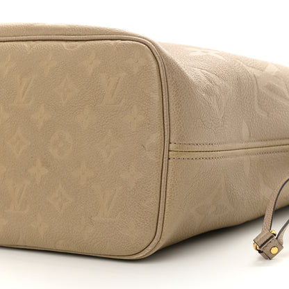 Louis Vuitton Empreinte Monogram Giant Neverfull MM Tourterelle 10 of 17