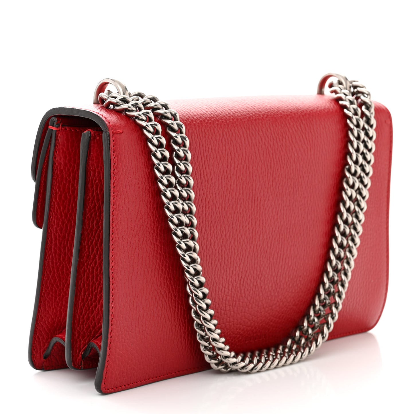 Dollar Calfskin Swarovski Crystal Small Dionysus Shoulder Bag Hibiscus Red