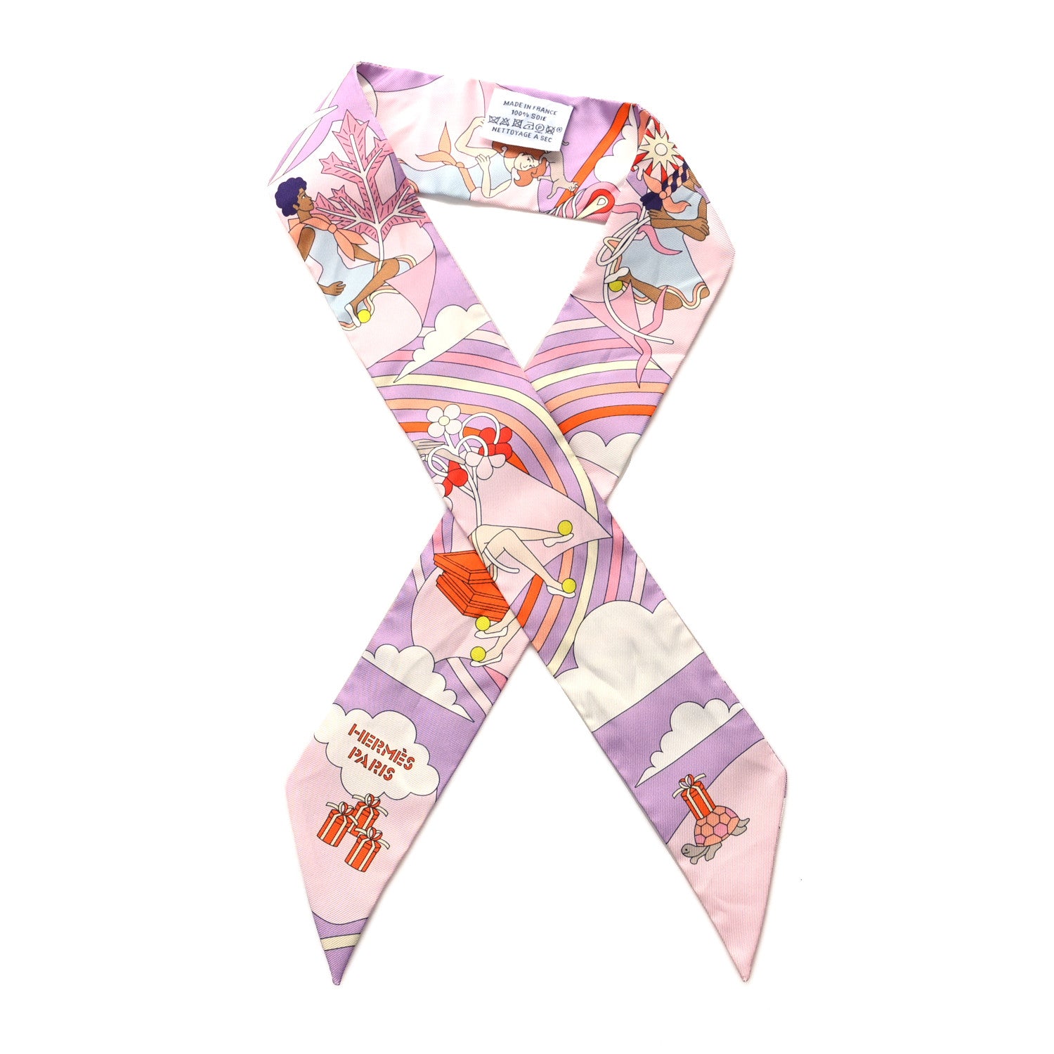 Hermes Silk Carres Volants Twilly Lilas 1 of 4