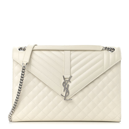 Saint Laurent Grain De Poudre Large Tri-Quilt Monogram Satchel Porcellana 1 of 11