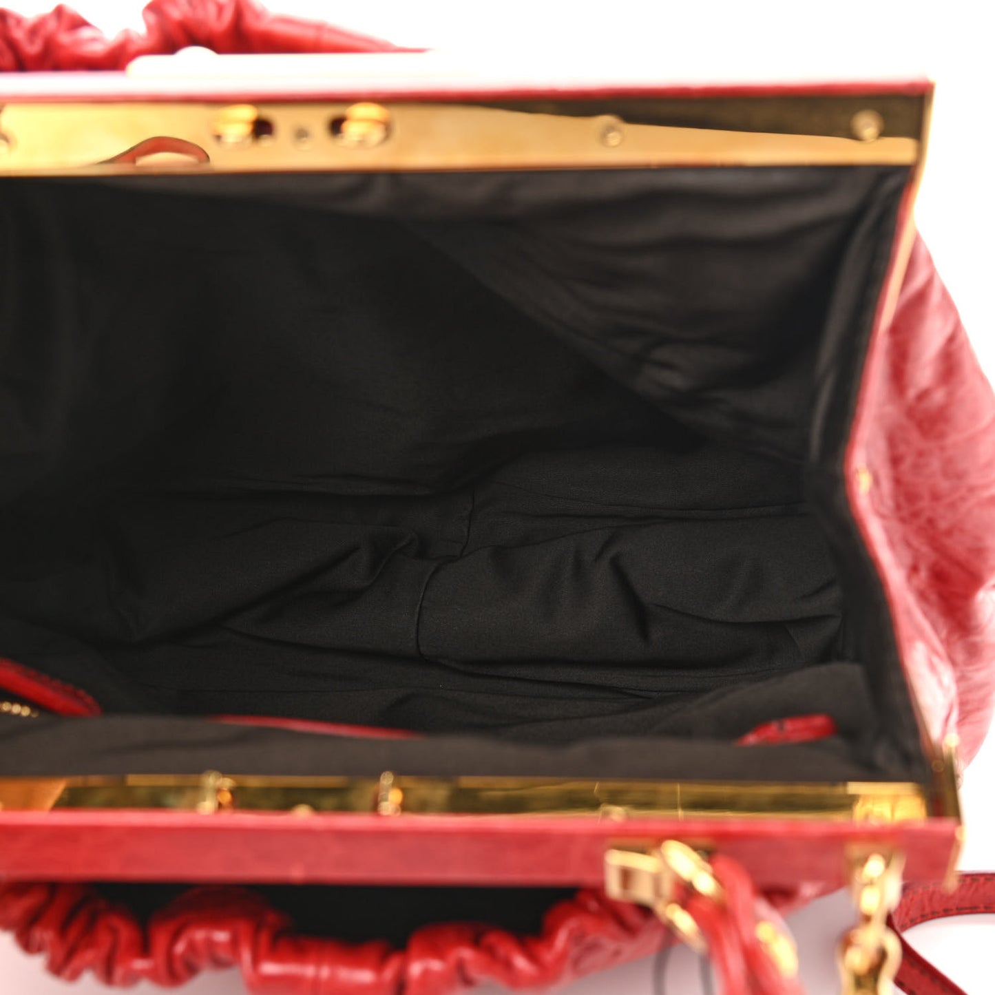 Nappa Frame Lux Top Handle Rosso