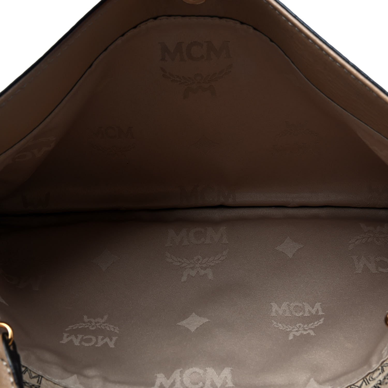 MCM Visetos Crossbody Pouch Beige 4 of 5