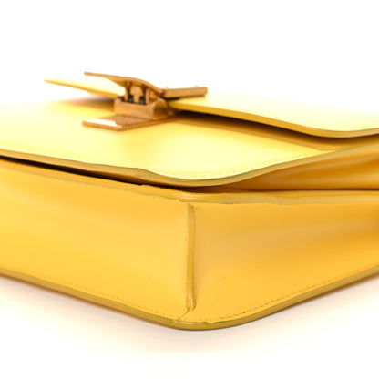 Celine Box Calfskin Teen Classic Box Flap Bag Yellow 9 of 12