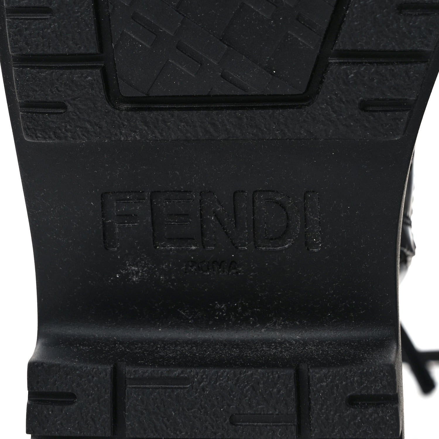 Fendi Vitello Abrasivato Fendigraphy 50mm Biker Boots 39 Black 7 of 9
