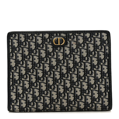 Christian Dior Oblique 30 Montaigne Pouch Blue 1 of 8