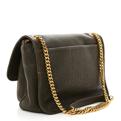 Saint Laurent Grained Lambskin Monogram Medium Niki Chain Satchel Light Musk 3 of 14