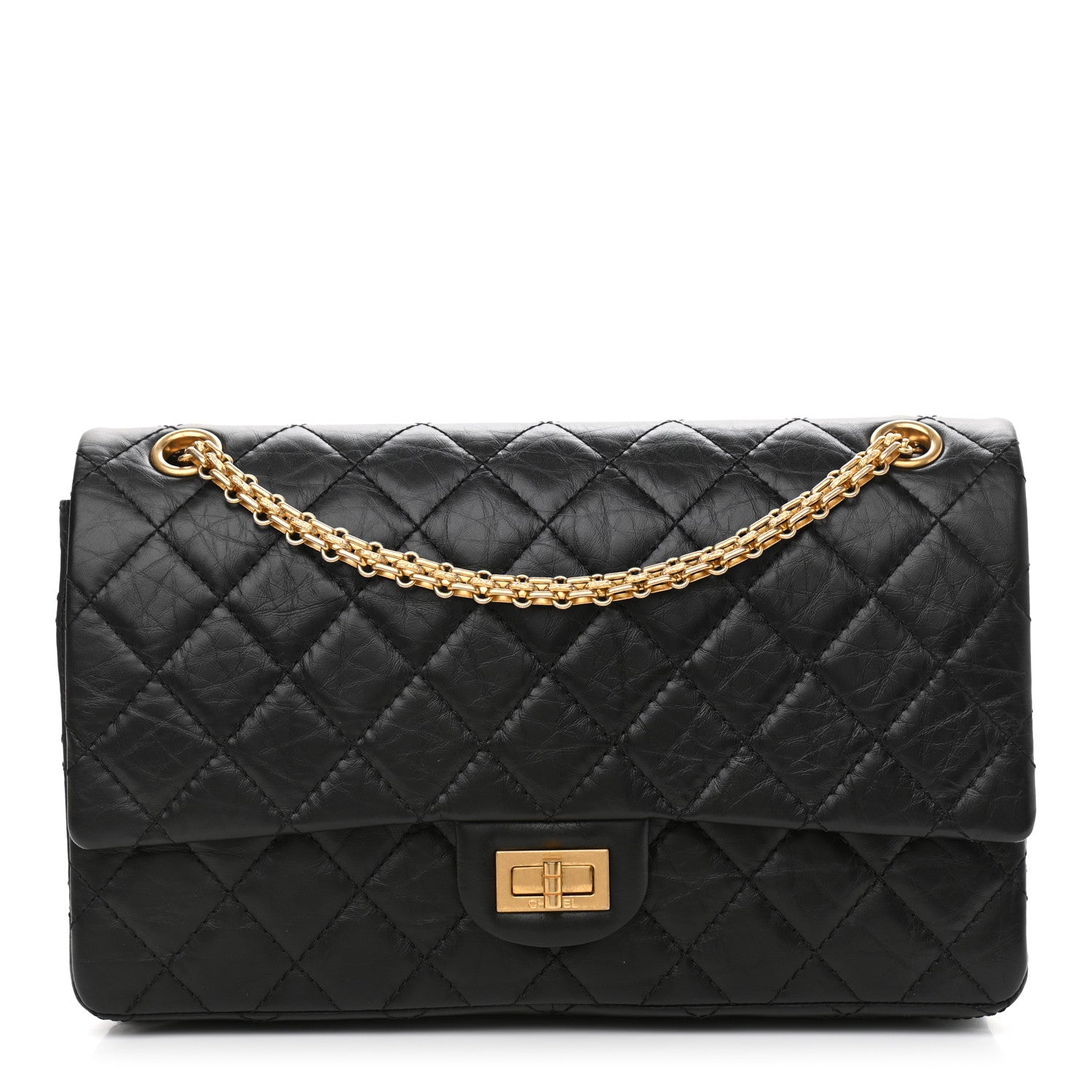 Chanel Aged Calfskin Quilted 2.55 Reissue 226 Flap Black 1 of 11
