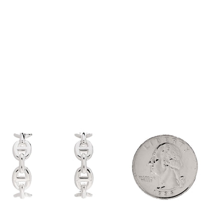 Hermes Sterling Silver Chaine D'Ancre Enchainee Climber Earrings 2 of 5