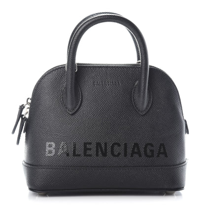 Balenciaga Signature Grained Calfskin XXS Ville Top Handle Bag Black 1 of 7