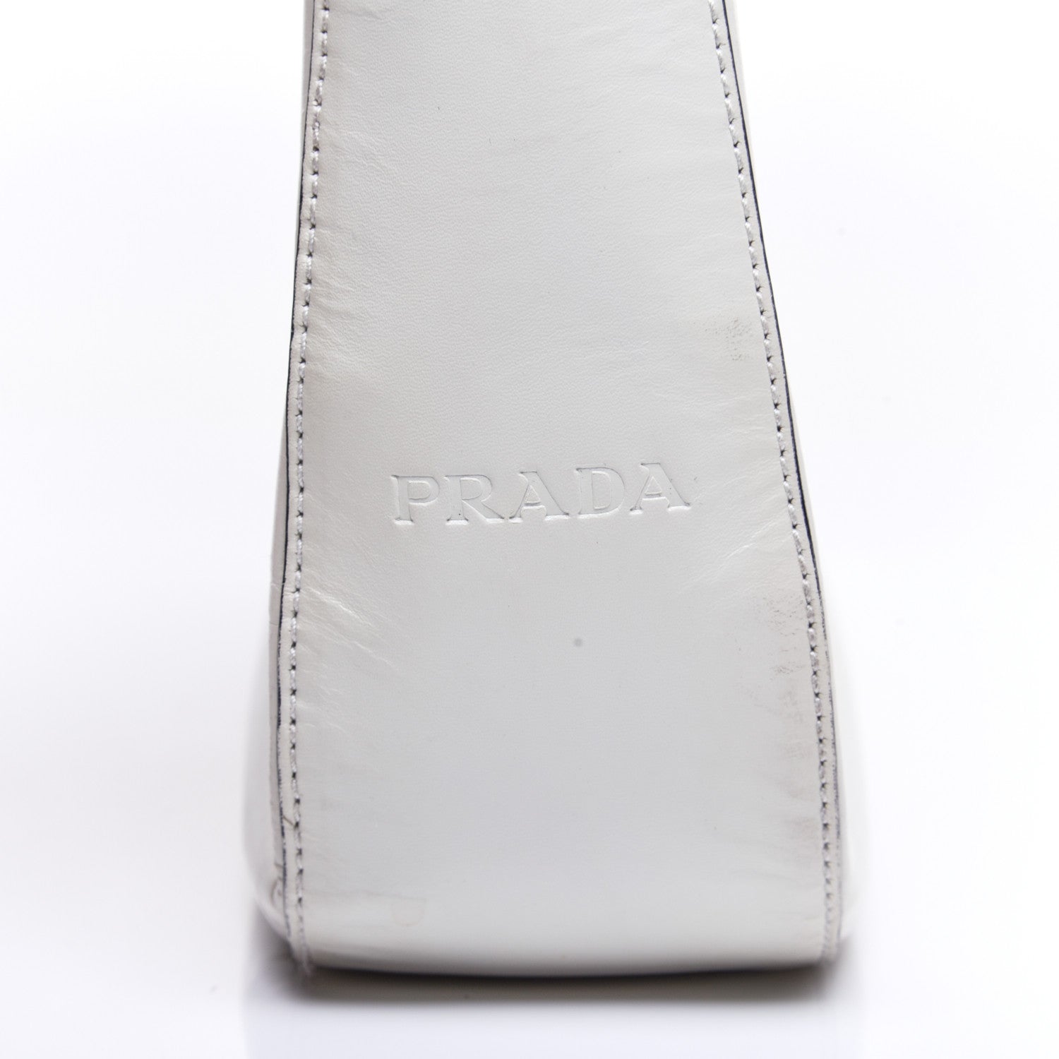 Prada Spazzolato Top Handle White 11 of 12